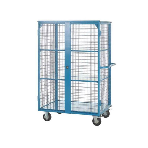 H.D. DISTRIBUTION TROLLEY WITH SHELVES & DOORS