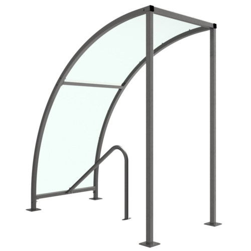 VS1 CYCLE SHELTER - 1 METRE - CLEAR PETG ROOF