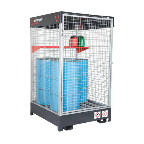 ARMORGARD DRUMCAGE COSHH COMPLIANT STORAGE UNIT FOR LIQUIDS, GASES AND SOLIDS