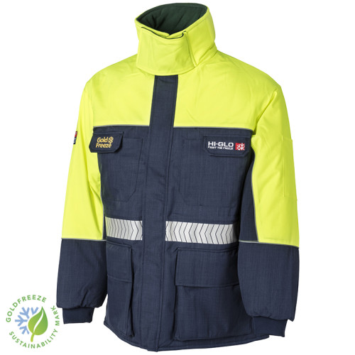 GOLDFREEZE HI-GLO 40 XTREME FREEZER JACKET - YELLOW/NAVY - L