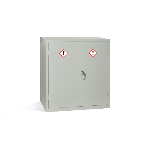 COSHH CABS 1 SHELF 30LTR 3 POINT LOCKING-GREY (1000x915x457)