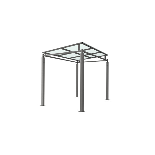 BEDFORD SMOKING/CYCLE SHELTER - 3 METRE - CLEAR PETG ROOF