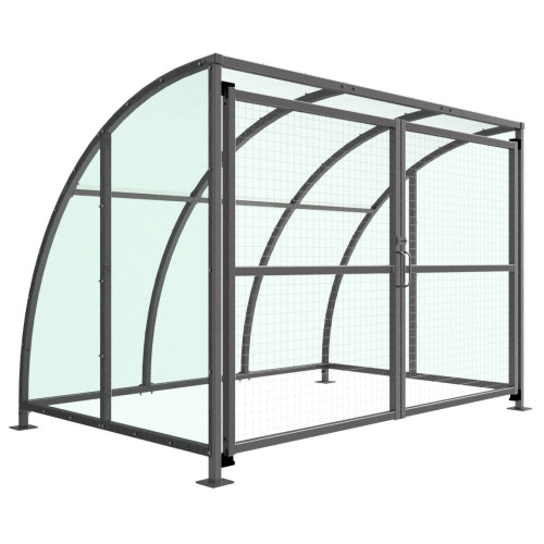 STRATFORD SHELTER WITH MESH GATES - 3 METRE PET G ROOF