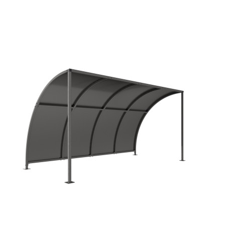 LEYTON CYCLE SHELTER - 4 METRE - GALVANISED ROOF