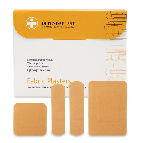 DEPENDAPLAST ADVANCED FABRIC PLASTERS ASSORTED BOX OF 100