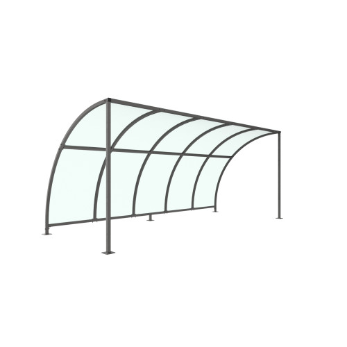 LEYTON CYCLE SHELTER - 5 METRE - PETG ROOF