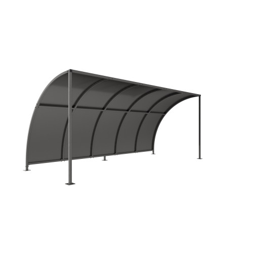 LEYTON CYCLE SHELTER - 5 METRE - GALVANISED ROOF