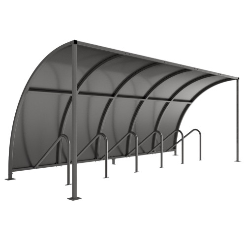 VS1 CYCLE SHELTER - 5 METRE - GALVANISED ROOF