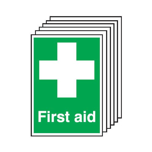 210X148MM FIRST AID - RIGID PK OF 6