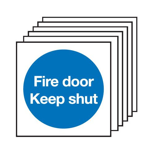 100X100MM FIRE DOOR KEEP SHUT - RIGID PK OF 6