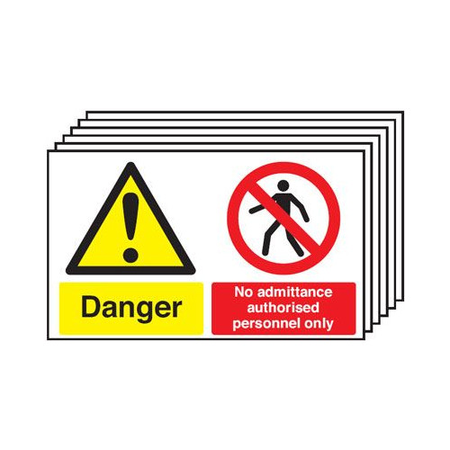 DANGER NO ADMITTANCE AUTHORISED PERSONNEL ONLY (PK/6)