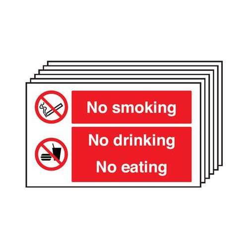 NO SMOKING NO DRINKING NO EATING (PK/6)