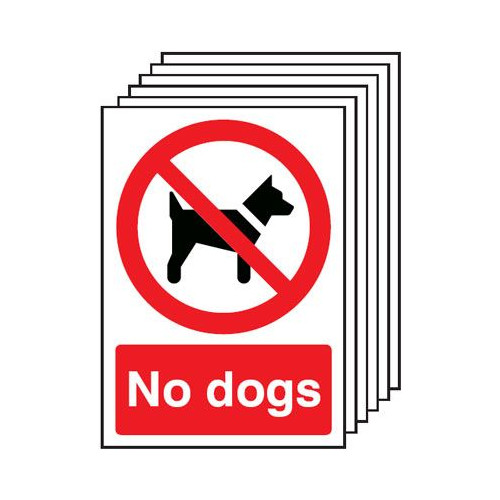 297X210MM NO DOGS - RIGID PK OF 6