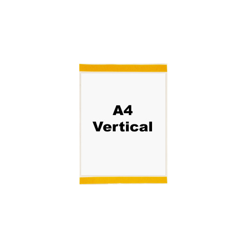 INDUSTRIAL STRENGTH CLEAR POCKET - SELF-ADHESIVE - H.310 X W.220MM - A4 VERTICAL - PACK OF 10