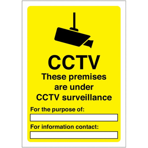 420X297MM CCTV THESE PREMISE ARE UNDER - RIGID PLASTIC