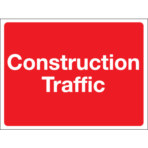 300X400MM CONSTRUCTION TRAFFIC CONSTRUCTION SIGN - RIGID