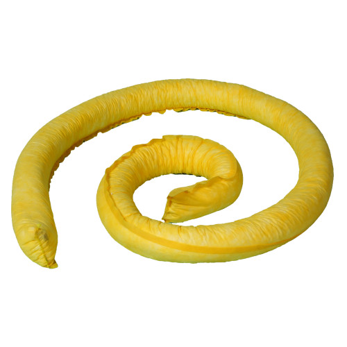 8 EXTRA LENGTH CHEMICAL ABSORBENT SOCKS (8CM X 3M, POLY WRAPPED)