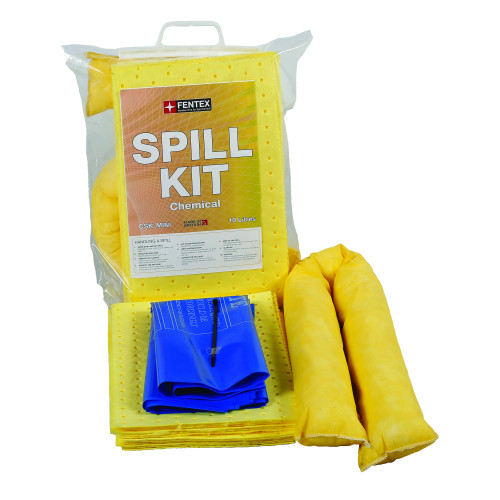 CHEMICAL SPILL KIT IN CLIP-TOP BAG (10 LITRE)