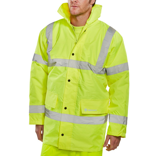 HI-VIS LIGHTWEIGHT STORMCOAT - YELLOW - L