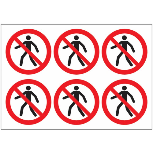NO PEDESTRIAN SYMBOLS - LABELS (PK/30)