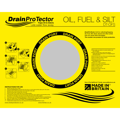 DRAINPROTECTOR FOR COLLECTING/TRAPPING OIL, FUEL AND OTHER SOLIDS