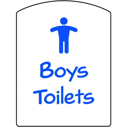 BOYS TOILETS SCHOOL SIGN