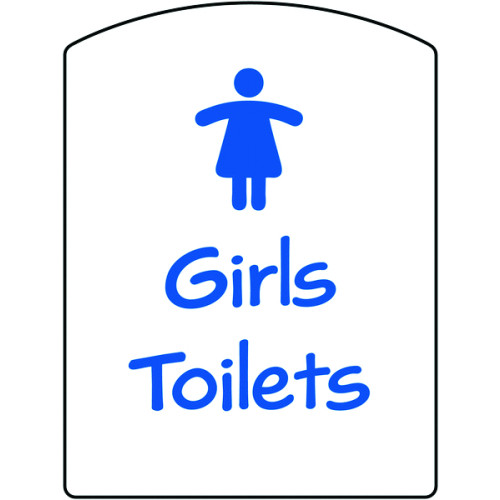 GIRLS TOILETS SCHOOL SIGN