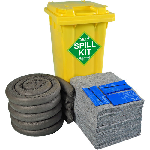 EVO RECYCLED SPILL KIT IN WHEELIE-BIN (120 LITRE)