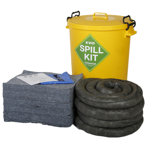 EVO RECYCLED SPILL KIT IN PLASTIC DRUM (90 LITRE)