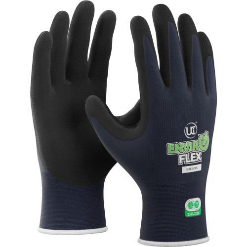 ENVIROFLEX RECYCLED CUT LEVEL A NITRILE FOAM COATED GLOVES-BLUE - 9