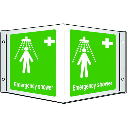 EMERGENCY SHOWER PROJECTING 3D SIGN