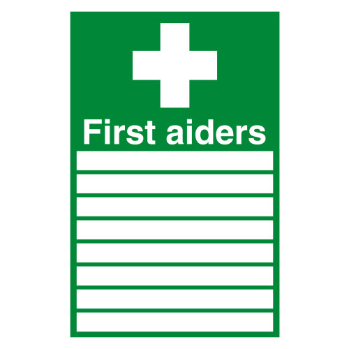 300X200MM FIRST AIDERS (WITH SPACES) - RIGID