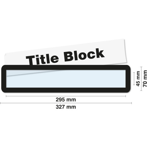 FRAMES4DOCS TITLE BLOCK - MAGNETIC - BLACK - PACK OF 10