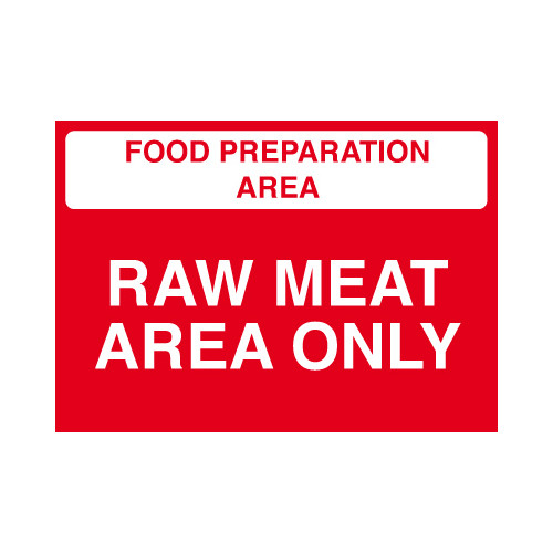 148X210MM FOOD PREP AREA - BAKERY AND DAIRY AREA ONLY - RIGID