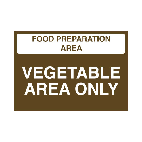 148X210MM FOOD PREP AREA - COOKED MEAT AREA ONLY - RIGID