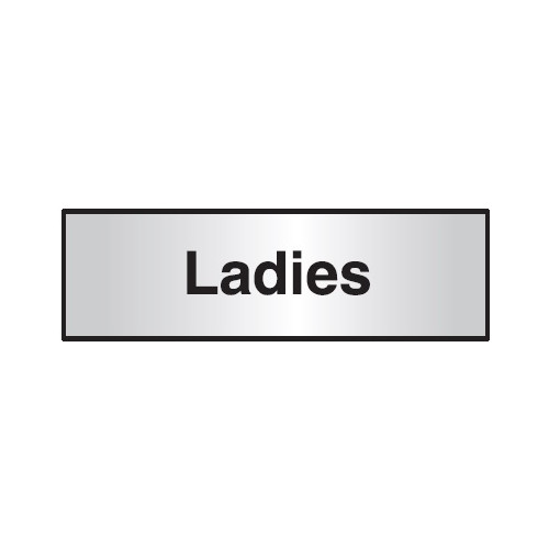 102X305MM LADIES ARCHITECTURAL DOOR SIGN CENTRE ALIGNED