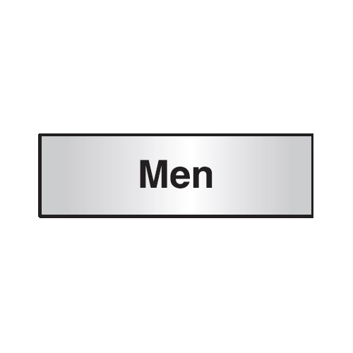 102X305MM MEN ARCHITECTURAL DOOR SIGN CENTRE ALIGNED