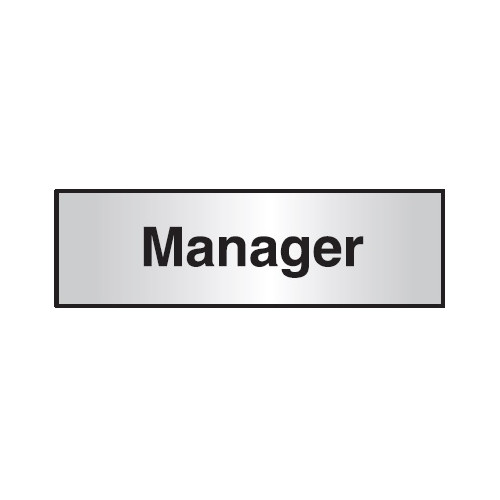 102X305MM MANAGER ARCHITECTURAL DOOR SIGN CENTRE ALIGNED