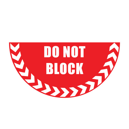 FLOOR GRAPHIC MARKERS - HALF CIRCLE - W.750 - DO NOT BLOCK