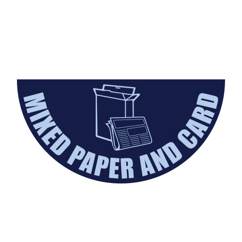 FLOOR GRAPHIC MARKERS - HALF CIRCLE - W.750 - MIXED PAPER & CARD