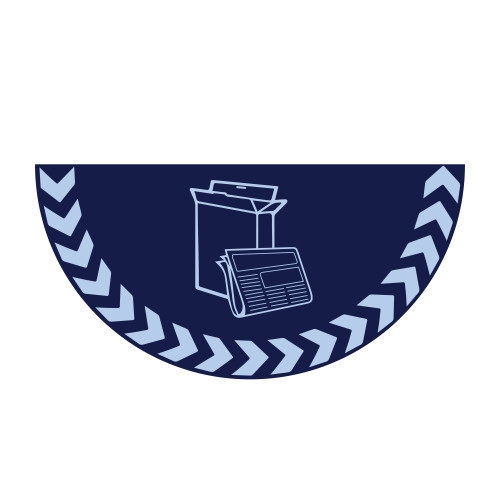 FLOOR GRAPHIC MARKERS - HALF CIRCLE - W.750 - PAPER AND CARD SYMBOL