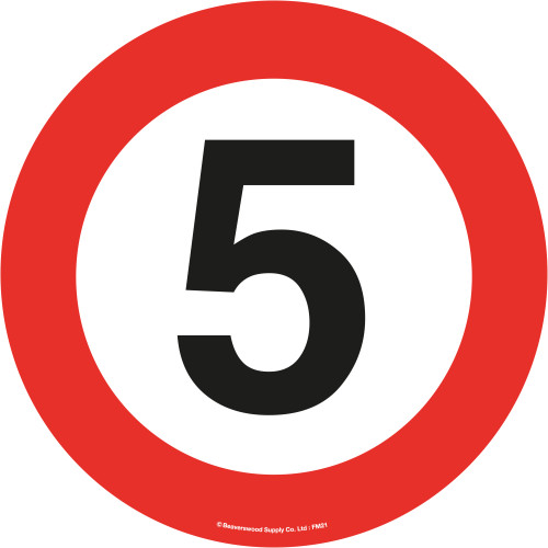 FLOOR GRAPHIC MARKERS WITHOUT TEXT - 430MM DIA. - 5 MPH