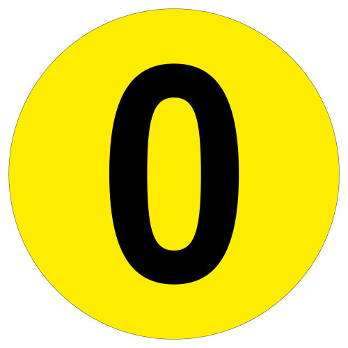 FLOOR IDENTIFICATION MARKER - NUMBER 0 - 190MM DIA