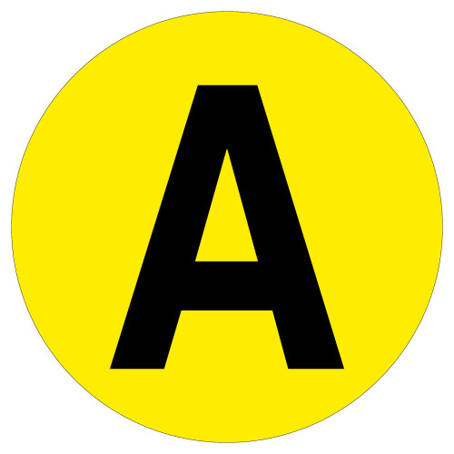 FLOOR IDENTIFICATION MARKER - LETTER A - 190MM DIA