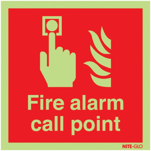 150X150MM FIRE ALARM CALL POINT - NITE GLO RIGID