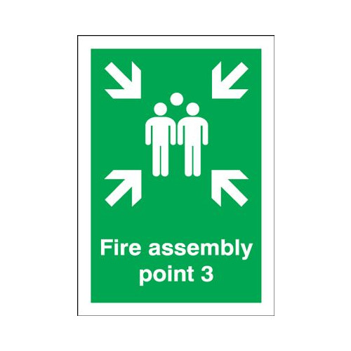297X210MM FIRE ASSEMBLY POINT 3 - RIGID