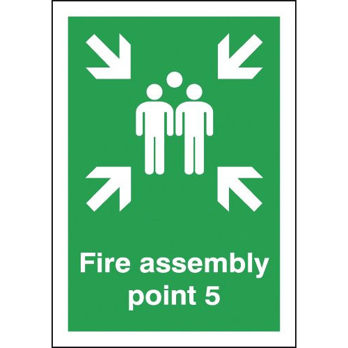 297X210MM FIRE ASSEMBLY POINT 5 - RIGID