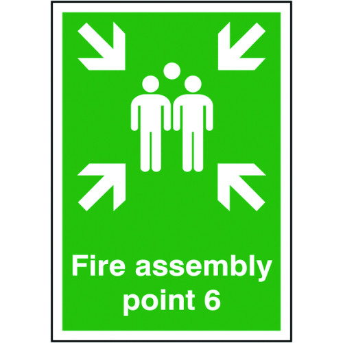 297X210MM FIRE ASSEMBLY POINT 6 - RIGID