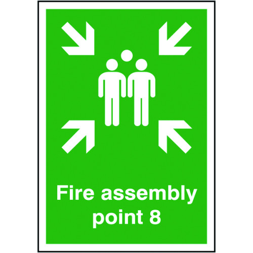 297X210MM FIRE ASSEMBLY POINT 8 - RIGID