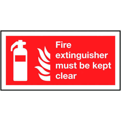 100X200MM FIRE EXTINGUISHER MUST BE KEPT CLEAR - RIGID